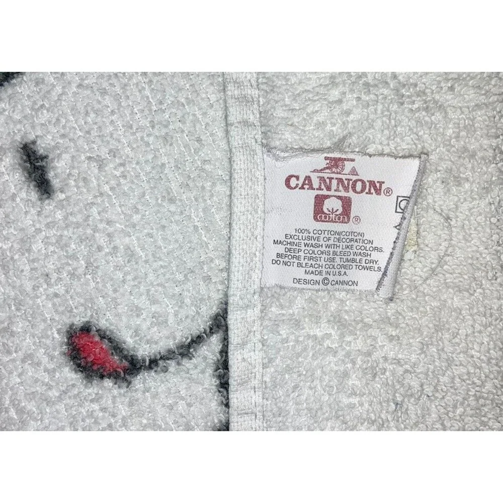 Vintage Peanuts Snoopy & Woodstock Soccer Football Gym Sports Towel by Cannon